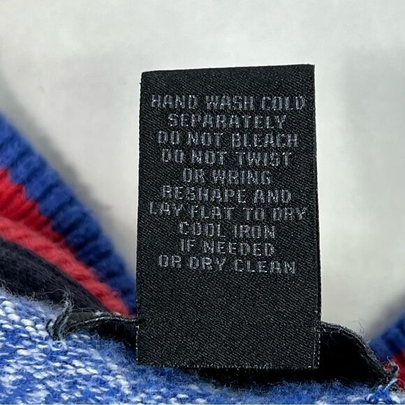 Magaschoni Marled Blue White Crewneck Long Sleeve Pullover Sweater Men’s Large - Picture 6 of 7